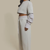 Die Boxer Wide-Leg Joggers in Beige
