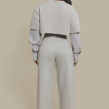 Die Boxer Wide-Leg Joggers in Beige